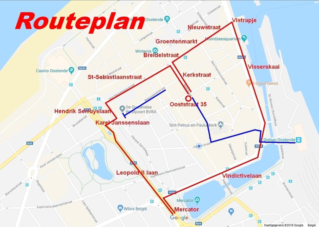 Vakantieappartement Emiel Centrum Oostende Met Garage Екстер'єр фото