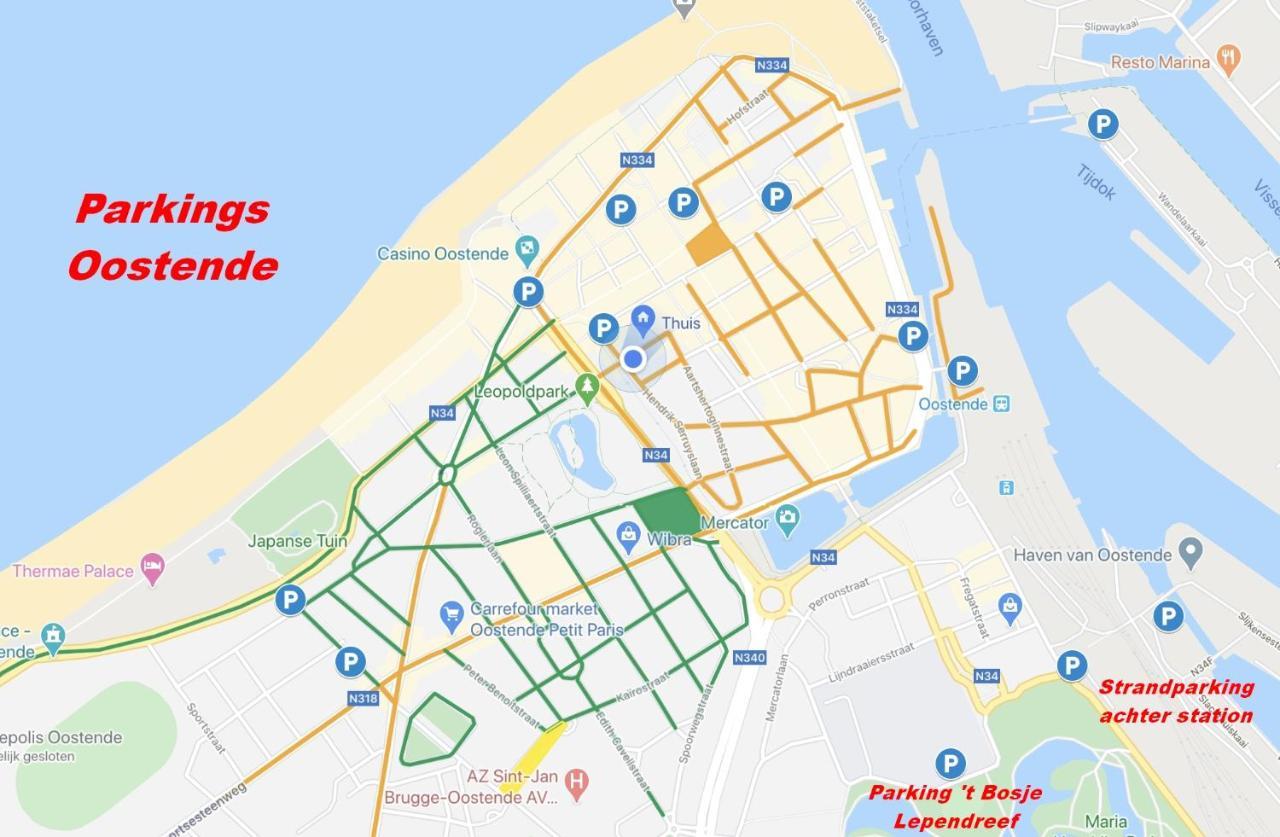 Vakantieappartement Emiel Centrum Oostende Met Garage Екстер'єр фото